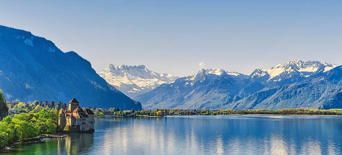View of Swiss Alps location on incentive trip